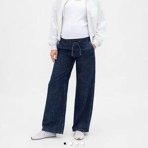 Maternity Full Panel Easy Wide-Leg Jeans